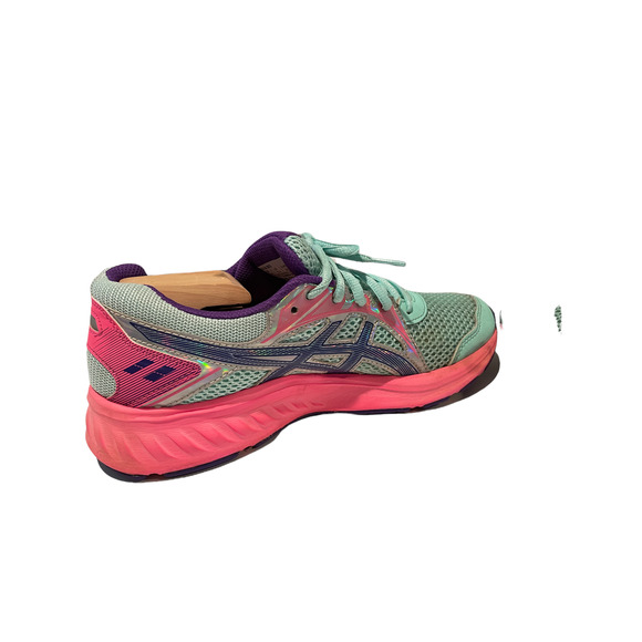 Asics Girls Jolt 2 1014A185 Size 6.5 Green Pink Running Shoes - Picture 4 of 9